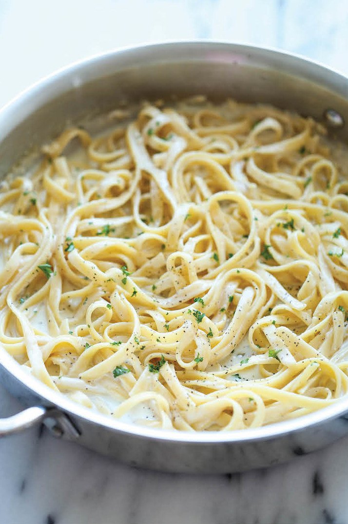 One pot garlic parmesan pasta