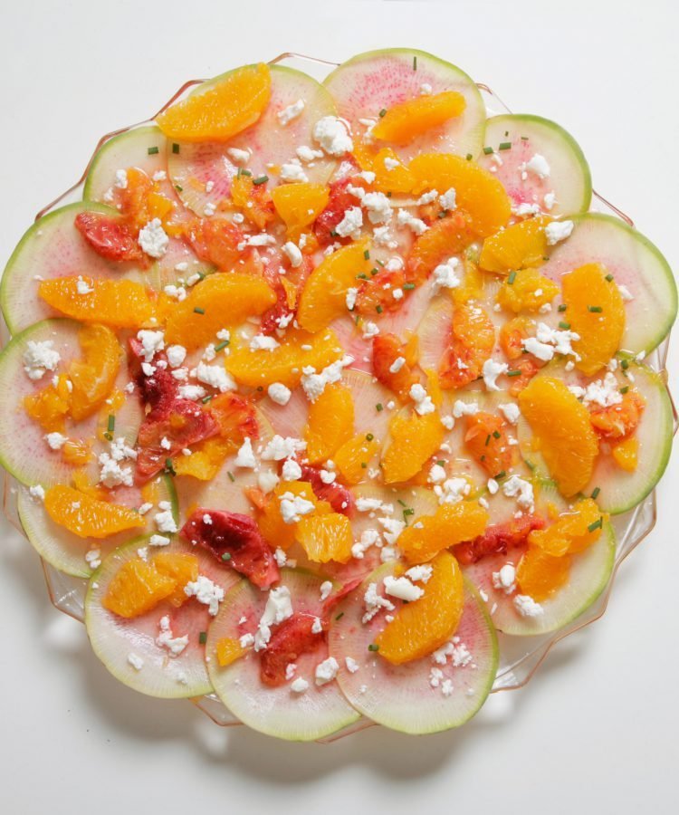 Watermelon radish salad